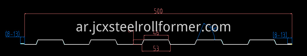 500 roof panel profile